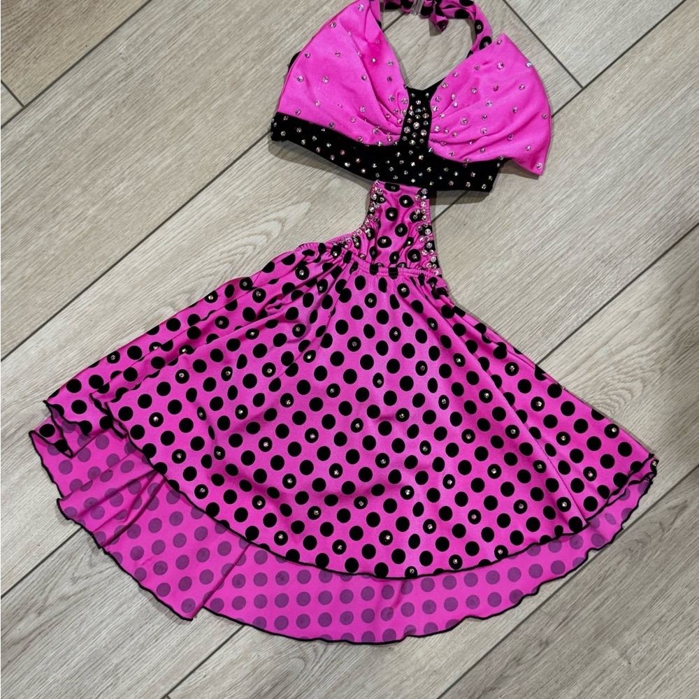Pink Polka Dot Dance Costume